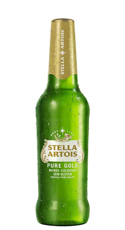 Cerveja Stella Artois Pure Gold long neck 330ml Caixa C/ 24 Un